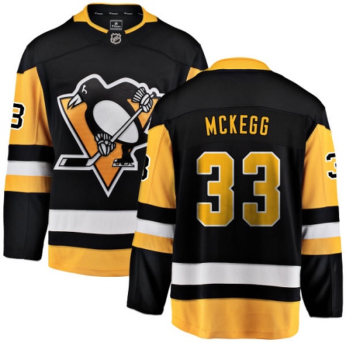 Herren Pittsburgh Penguins Eishockey Trikot Greg McKegg #33 Breakaway Schwarz Fanatics Branded Heim